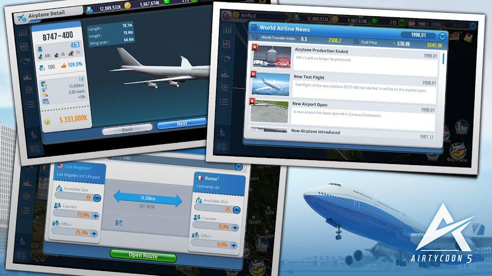 AirTycoon 5 Mod 1.0.4 APK for Android Screenshot 1