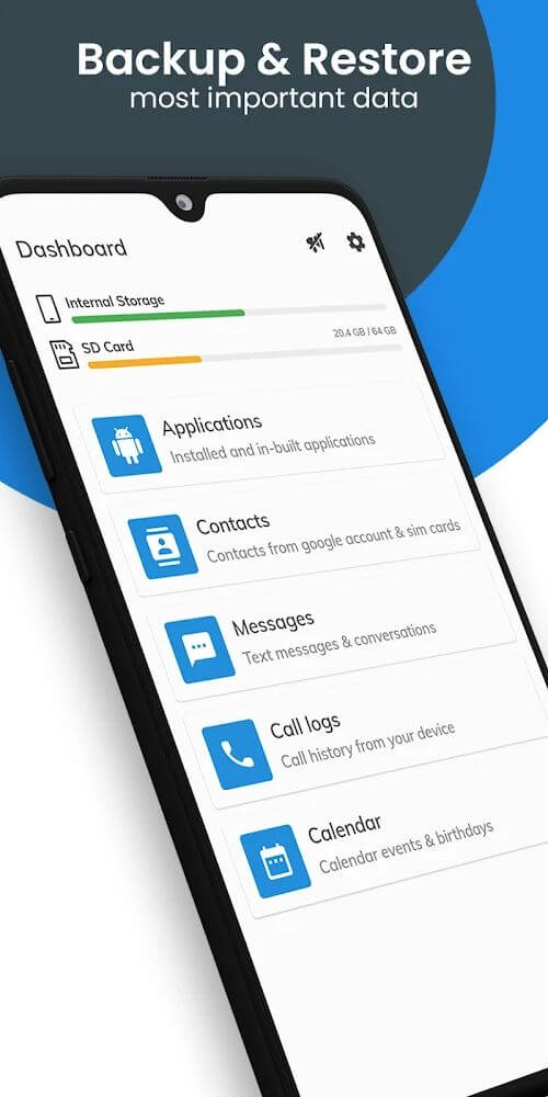 All Backup & Restore 5.7.14 APK feature