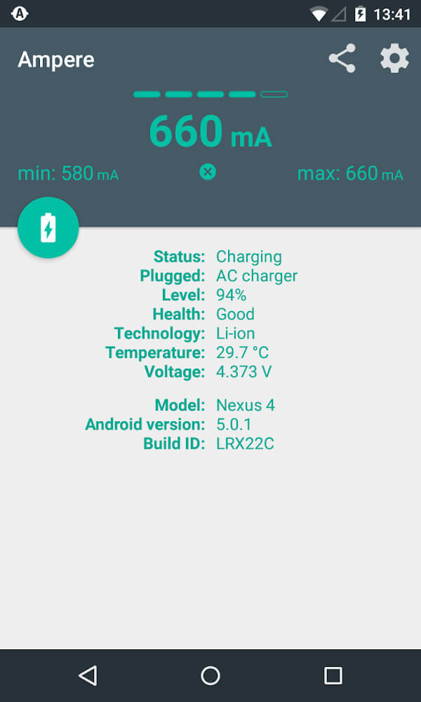 Ampere 4.15 APK feature