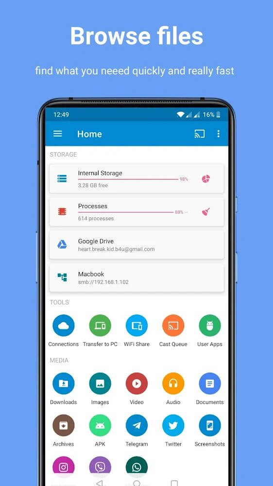 AnExplorer File Manager Mod 5.4.7 APK for Android Screenshot 1