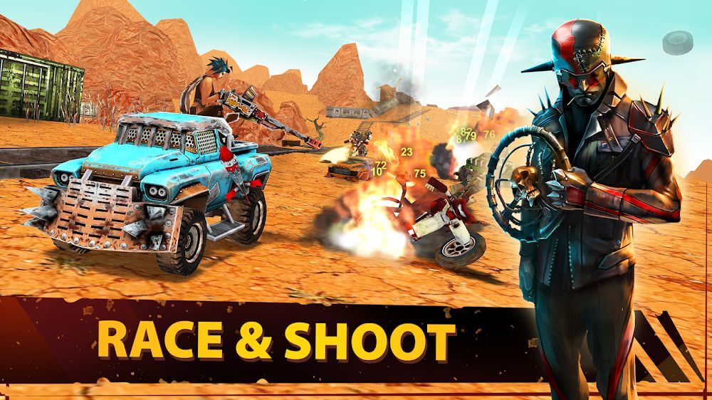 Dead Paradise Car Race Shooter Mod 1.7 b10751 APK for Android Screenshot 2