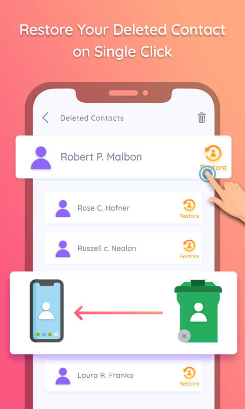 Deleted Contact Recovery Mod 1.18 APK for Android Screenshot 1