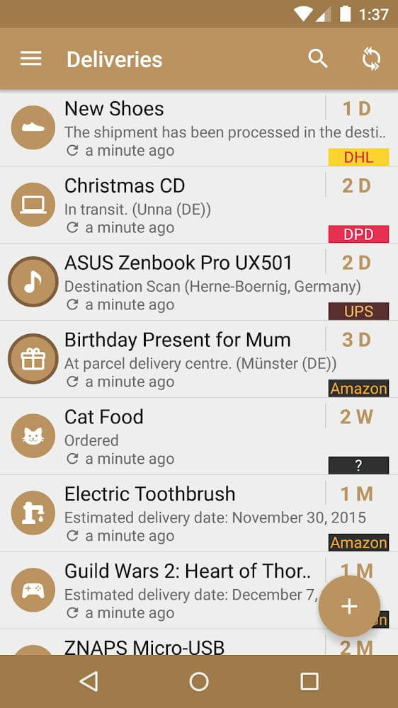 Deliveries Package Tracker 5.7.23 build 1959 APK feature
