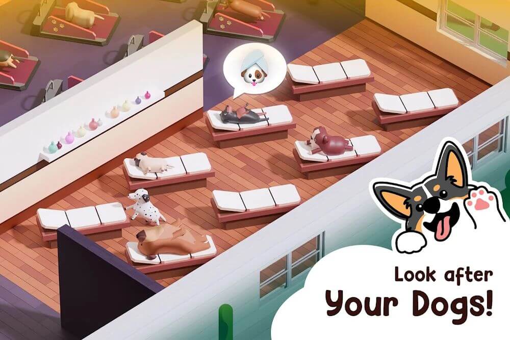 Dog Hotel Tycoon Mod 0.77 APK for Android Screenshot 1