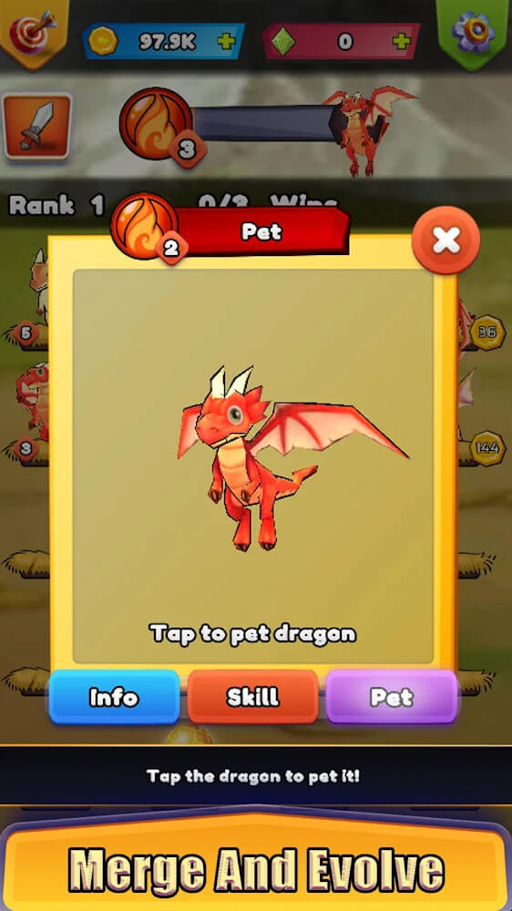 Dragon Merge Master Idle Mod 1.13 APK feature