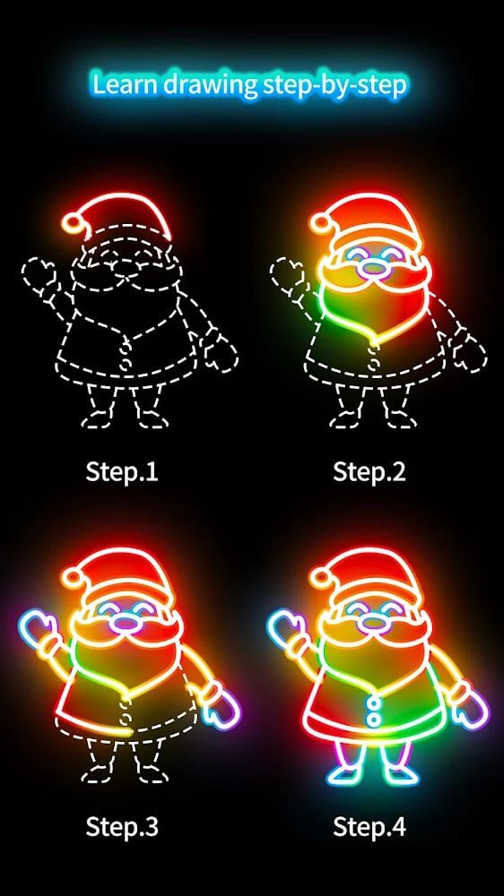 Draw Glow Christmas Mod 1.1.0 APK feature