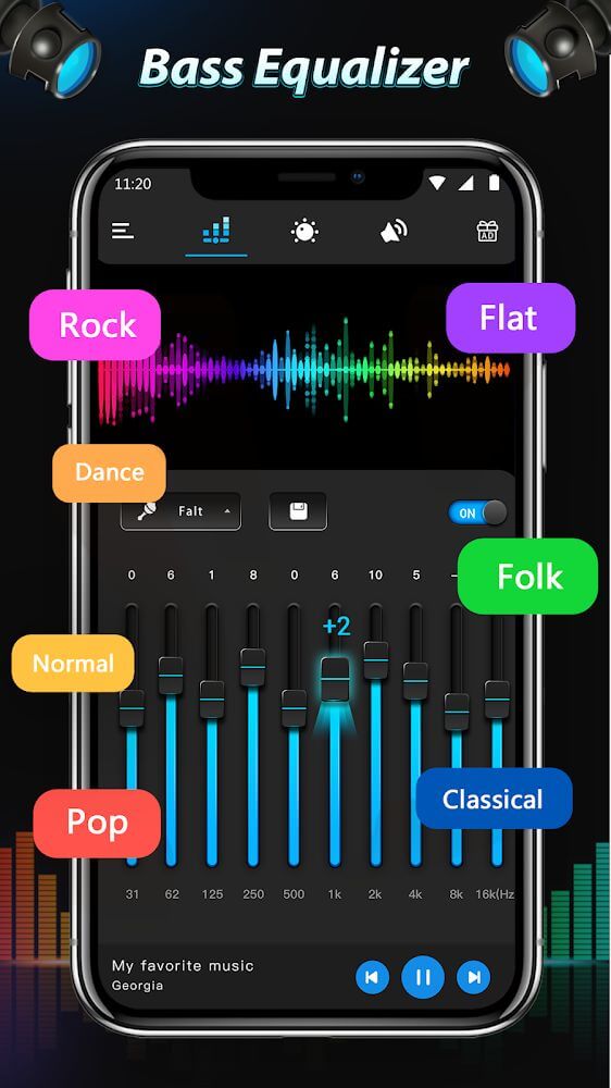 Equalizer & Bass Booster Pro Mod 1.9.1 APK feature