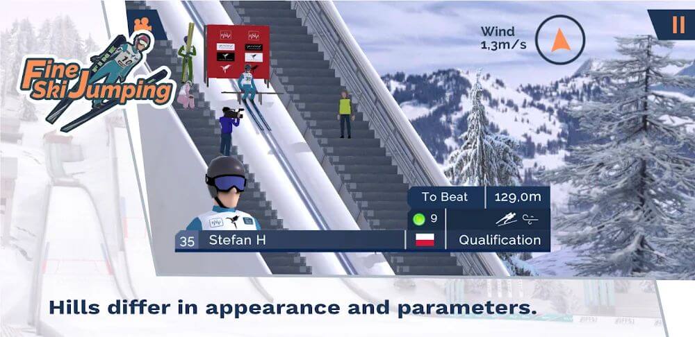 Fine Ski Jumping Mod 0.826 APK for Android Screenshot 1