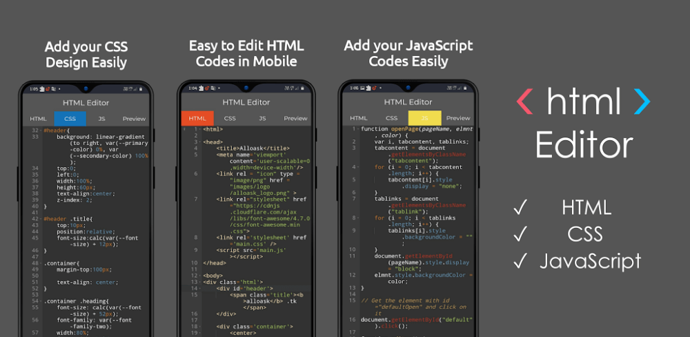 HTML Editor App Mod 4.0.6 APK feature