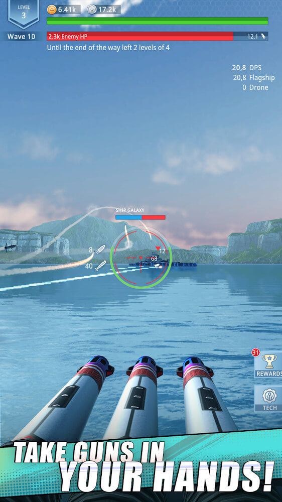 Idle Fleet: Warship Shooter 0.36 APK feature