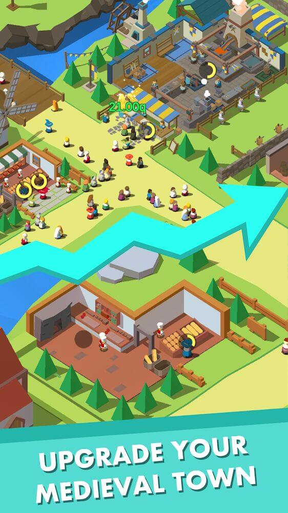 Idle Medieval Town Mod 1.1.31 APK for Android Screenshot 1