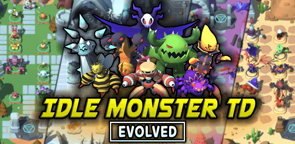 Idle Monster TD Evolved Mod 74.1.0 APK feature