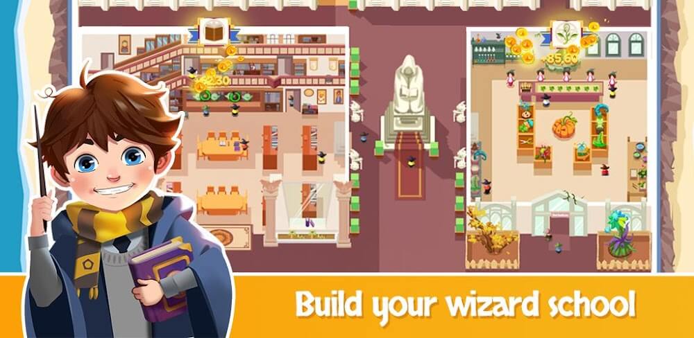 Idle Wizard School Mod 1.9.6 APK for Android Screenshot 1