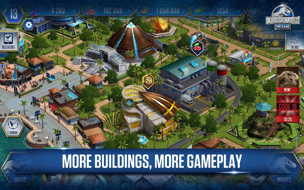Jurassic World: The Game 1.71.6 APK feature