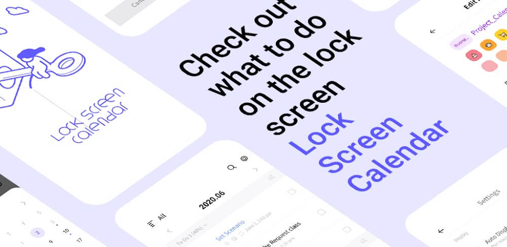 LockScreen Calendar – Schedule Mod 2.0.17 APK feature
