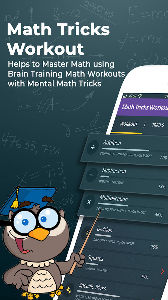Mental Math Tricks Workout Mod 2.5.3 APK feature