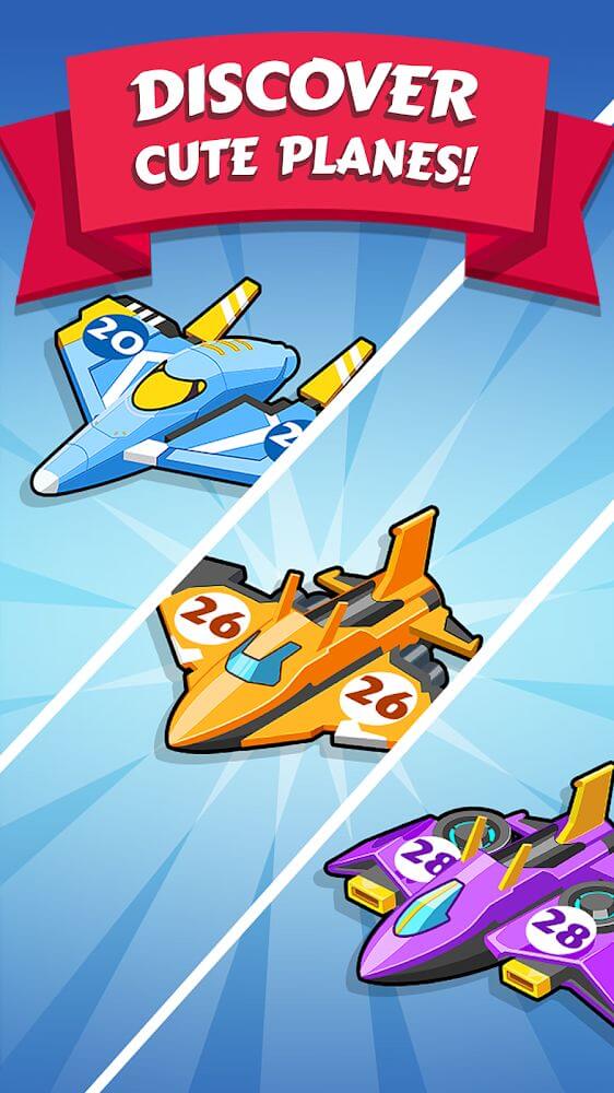 Merge Planes Idle Tycoon Mod 1.4.63 APK feature