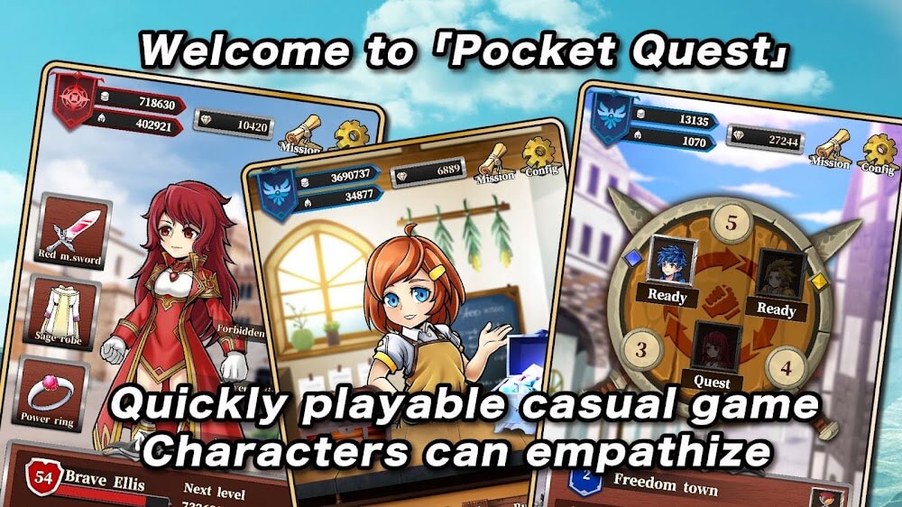 Pocket Quest Three Braves 1.0.28 APK feature