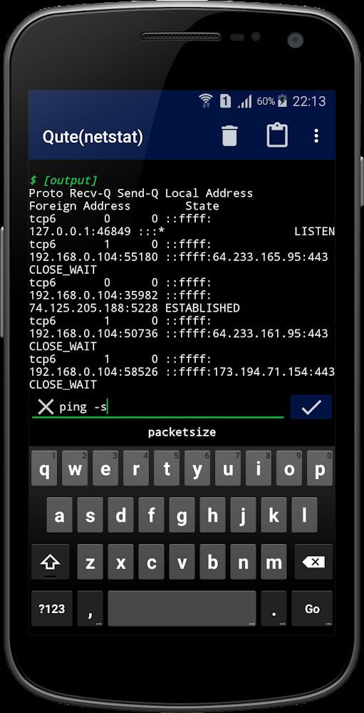 Qute: Terminal Emulator Mod 3.107 APK for Android Screenshot 1