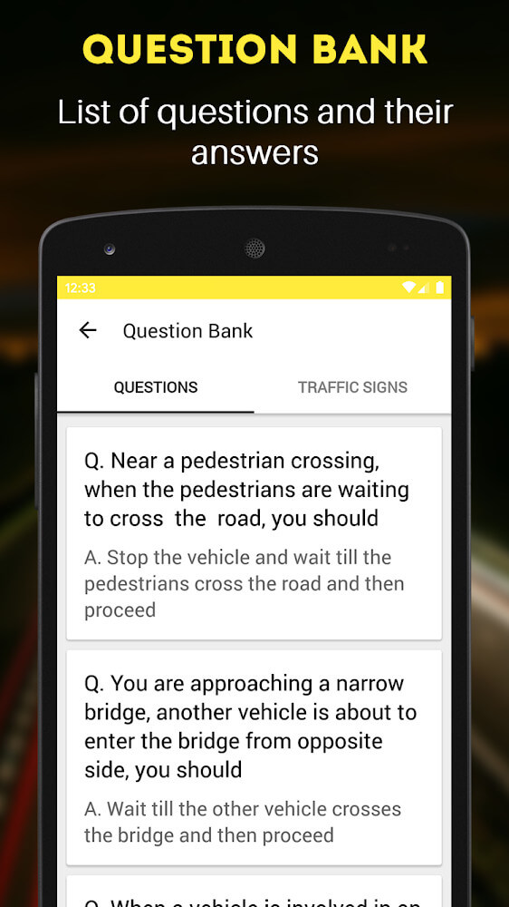 RTO Exam: Driving Licence Test Mod 3.33 b70 APK feature