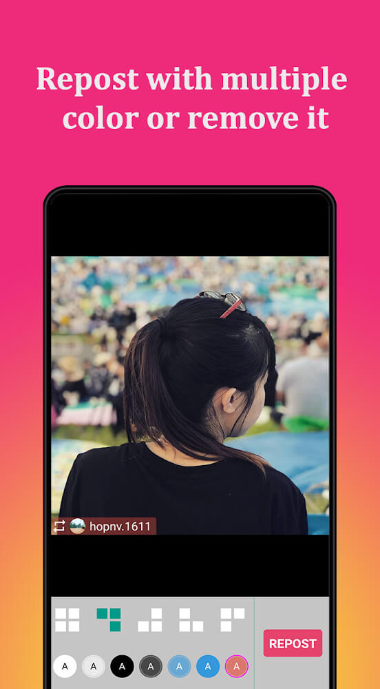 Save & Repost IG 2021 3.7.5 APK feature