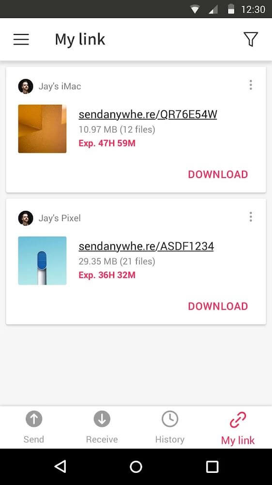 Send Anywhere Mod 23.1.14 APK feature