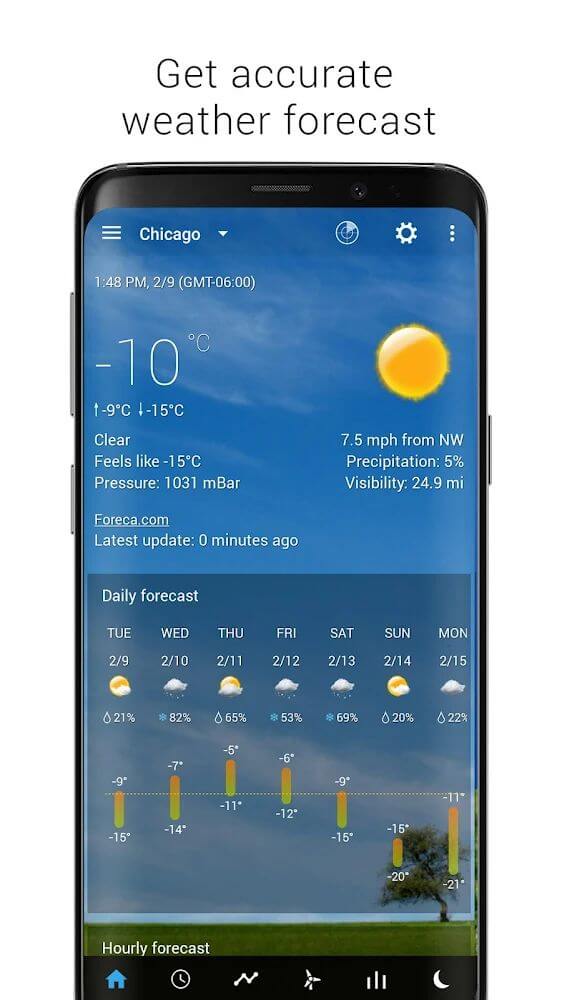 Sense Flip Clock & Weather Mod 6.54.1 APK for Android Screenshot 1