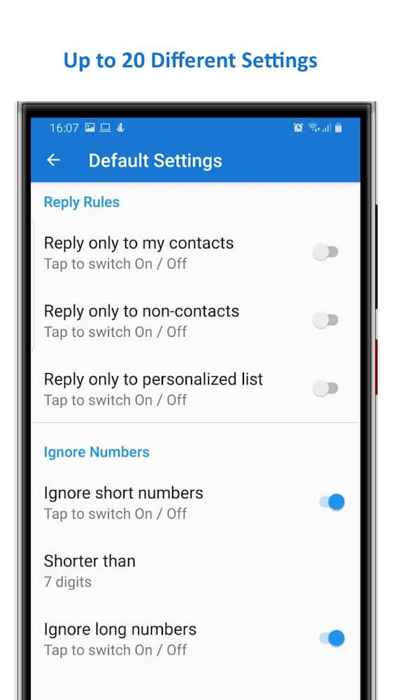 SMS Auto Reply 8.6.5 APK feature