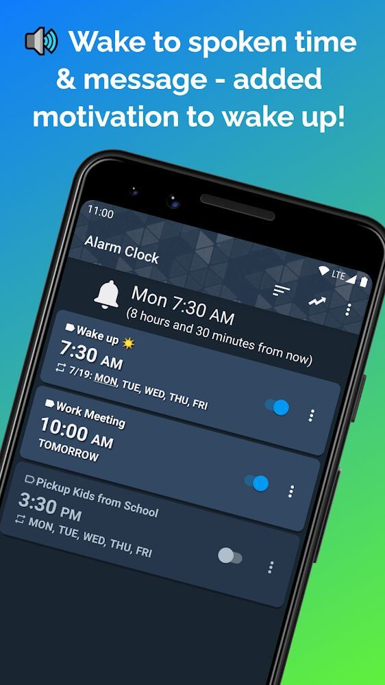 Talking Alarm Clock Beyond Mod 5.7.0 APK feature
