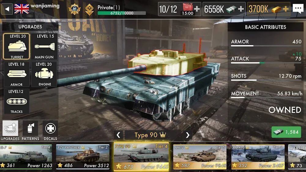 Tank Warfare 1.1.6 APK feature