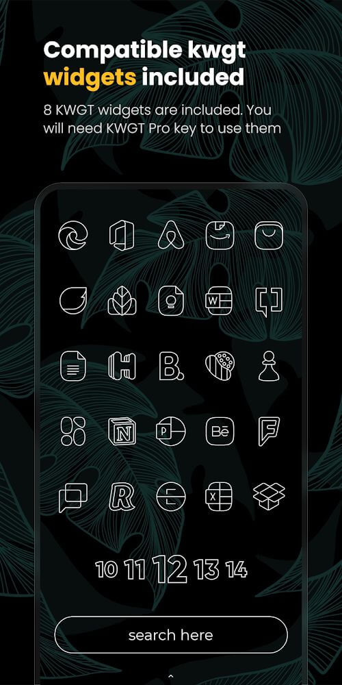 Vera Outline White Icon Pack Mod 6.0.0 APK for Android Screenshot 1