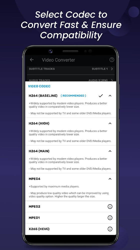 Video Converter 1.6.4 APK feature