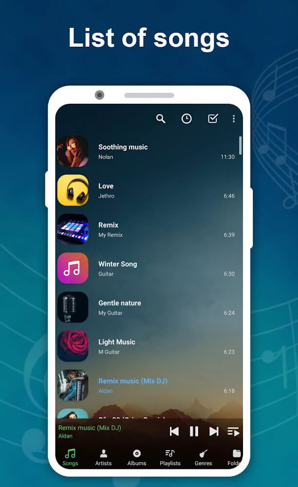Vmons Music Player Mod 4.5.8 APK feature