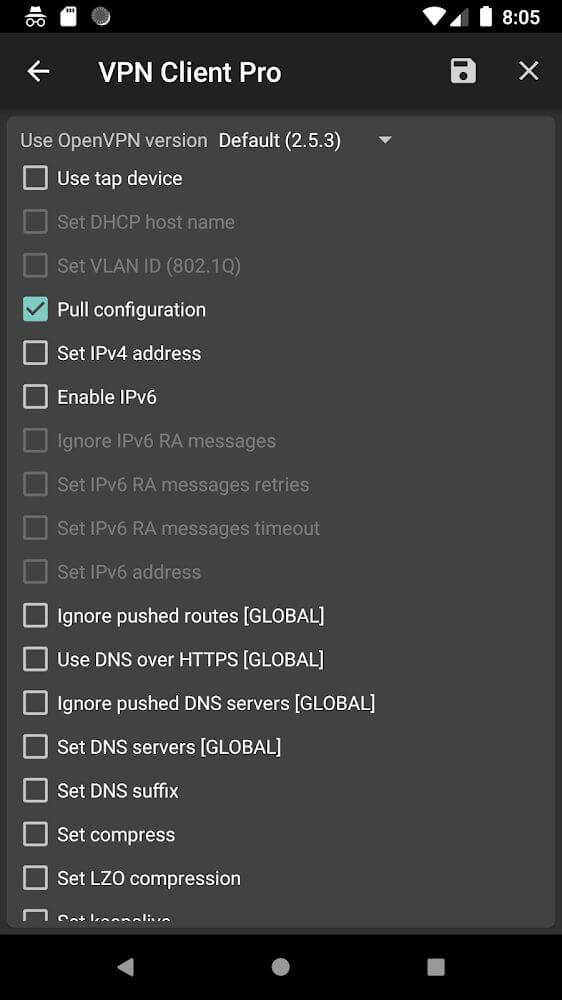 VPN Client Pro 1.01.29 APK feature