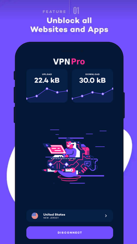 VPN Pro – Pay once for life Mod 3.2.4 APK feature