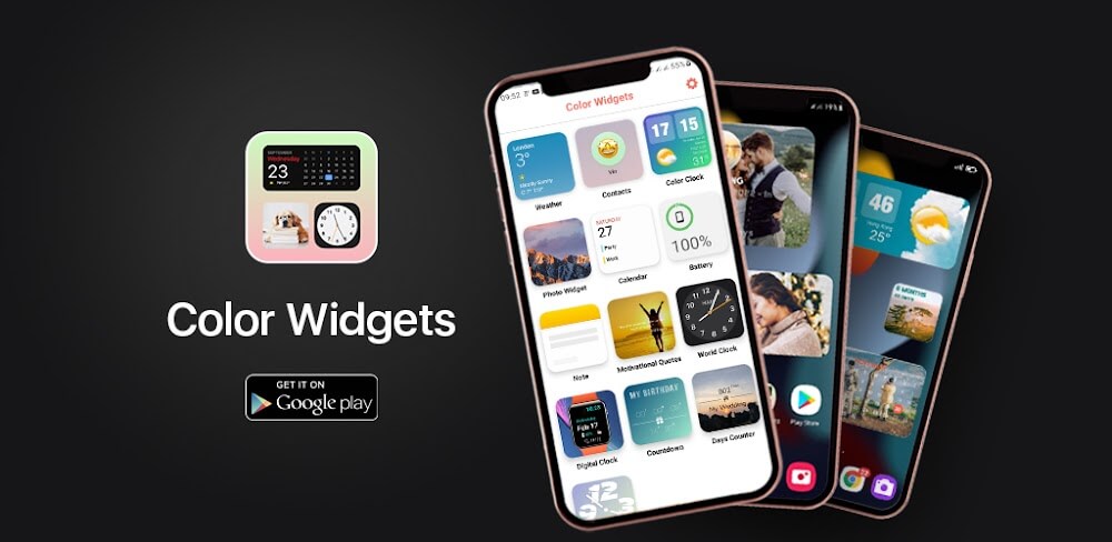 Widgets iOS 15 – Color Widgets Mod 1.11.5 APK feature