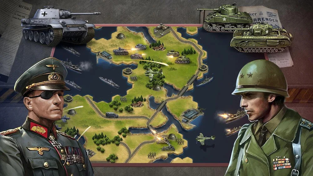 WW2: War Strategy Commander Conquer Frontline Mod 3.0.7 APK feature