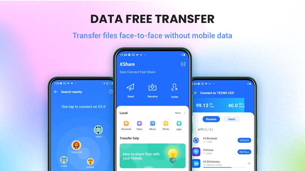 XShare – Transfer & Share all Mod 3.3.0.002 APK feature